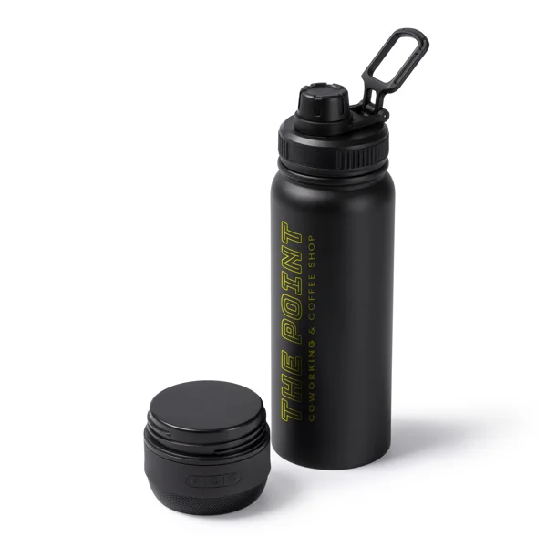Bidón térmico con altavoz Bluetooth 650 ml · Nufrik — otra vista