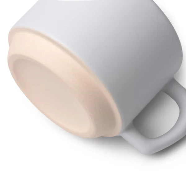Taza cerámica mate base de bambú 180 ml · Geisa — otra vista